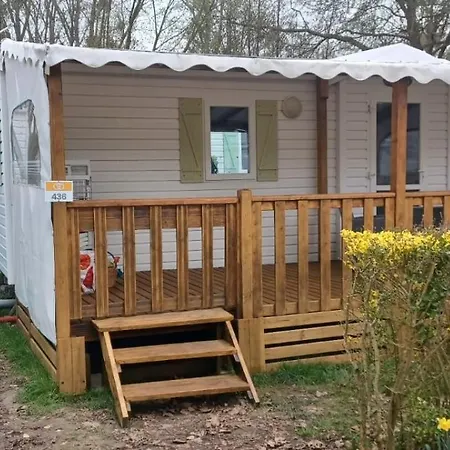 Sejour Normandie, Mobilhome 5p Tv Belle Terrasse Couverte Wifi Climatisation Au Calme Proche Riviere Camping